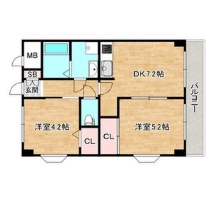 2DK 間取り図