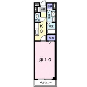 1K 間取り図