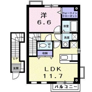 1LDK 間取り図