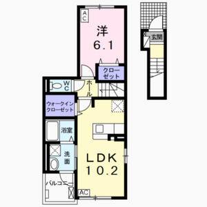1LDK 間取り図