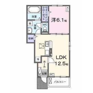 1LDK 間取り図