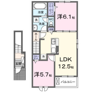 2LDK 間取り図