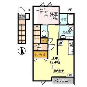 1LDK 間取り図