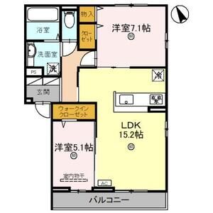 2LDK 間取り図