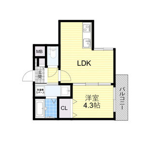 1LDK 間取り図