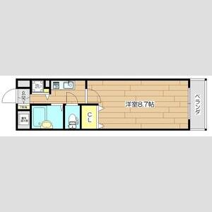 1K 間取り図