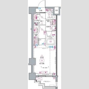 1K 間取り図