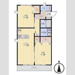 2LDK 間取り図