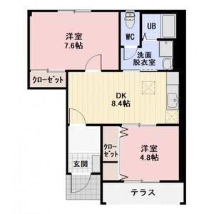2DK 間取り図