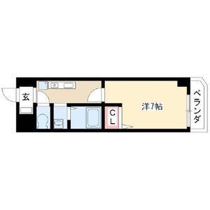 1K 間取り図