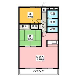 2LDK 間取り図