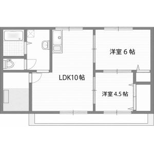 2LDK 間取り図