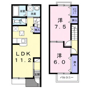 2LDK 間取り図