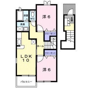 2LDK 間取り図