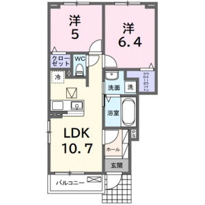 2LDK 間取り図