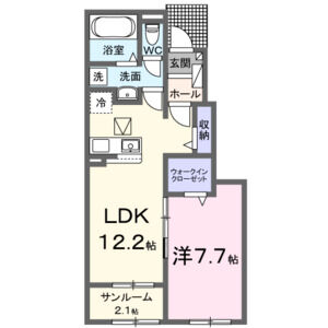 1LDK 間取り図