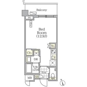 ワンルーム 間取り図