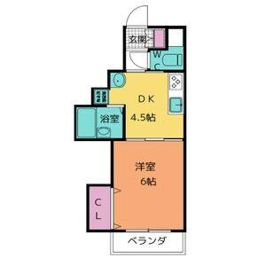 1DK 間取り図