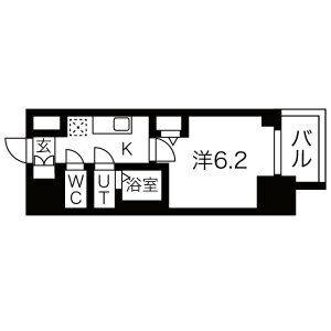 1K 間取り図