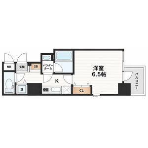 1K 間取り図
