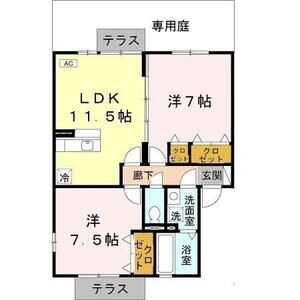 2LDK 間取り図