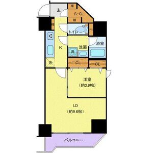 1LDK 間取り図