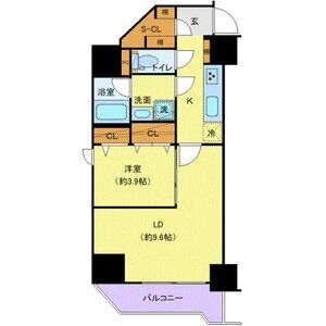 1LDK 間取り図