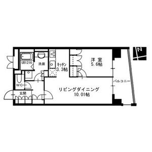 1LDK 間取り図