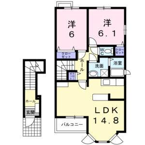 2LDK 間取り図