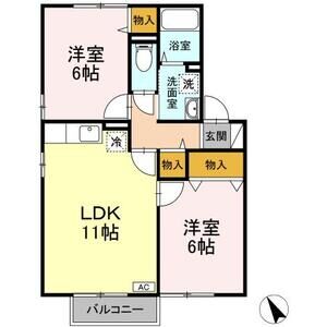 2LDK 間取り図
