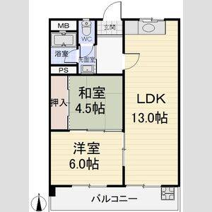 2LDK 間取り図