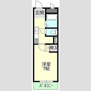 1K 間取り図
