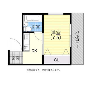 1DK 間取り図