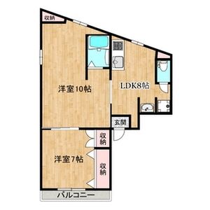 2LDK 間取り図