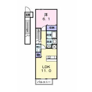1LDK 間取り図