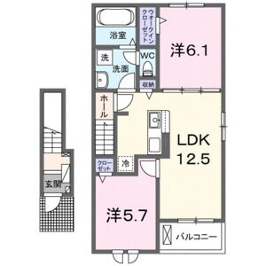 2LDK 間取り図