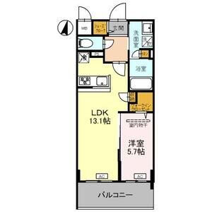1LDK 間取り図