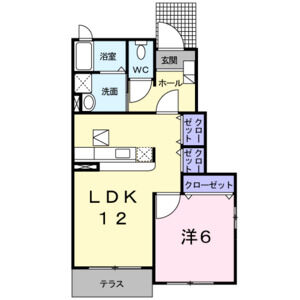 1LDK 間取り図