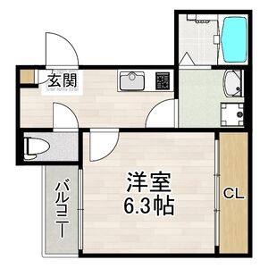 1K 間取り図