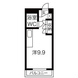ワンルーム 間取り図
