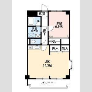 1LDK 間取り図