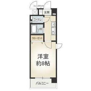 1K 間取り図