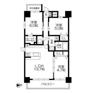 3LDK 間取り図