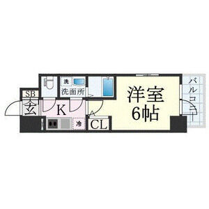 1K 間取り図
