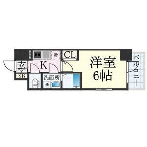 1K 間取り図