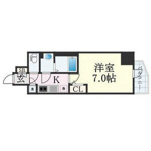 1K 間取り図