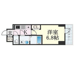 1K 間取り図