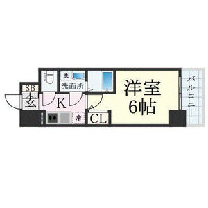 1K 間取り図