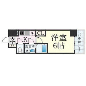 1K 間取り図