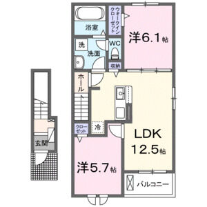 2LDK 間取り図